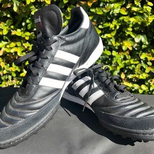 Adidas Mundial Team Turf Soccer Shoes White Black Leather Mens Sz 11